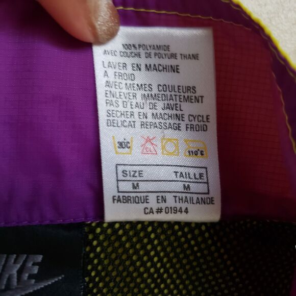 Vintage Nike ACG Windbreaker Jacket Mens Medium Neon Yellow Hiking 90s - Picture 13 of 13